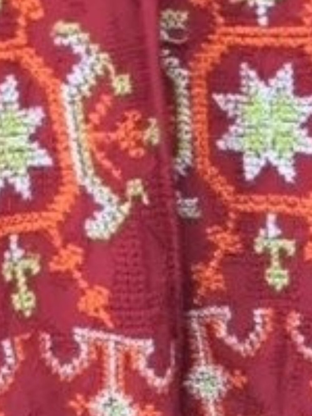 Free People by Anthropologie Red boho midi Dress long sleeve Red size 1x - Picture 5 of 5